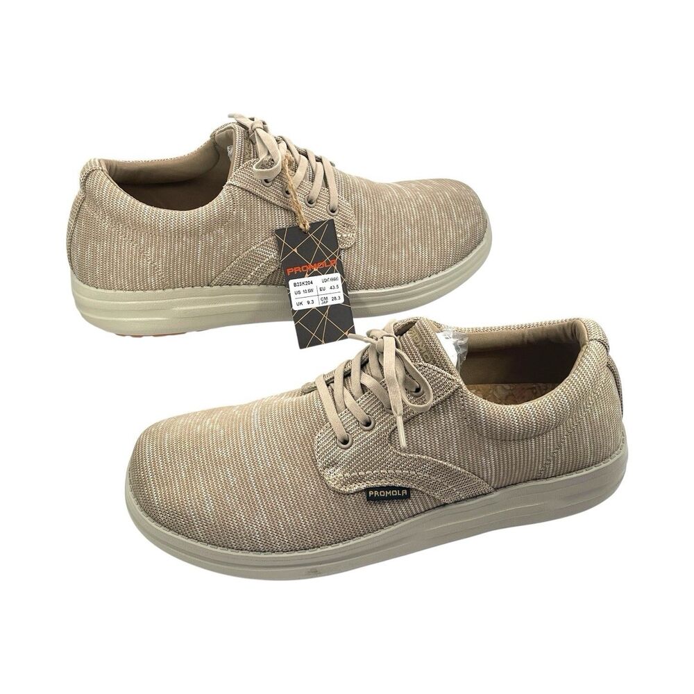 Promola Light Khaki Casual Comfort Shoes Men’s Size 10.5 With Box